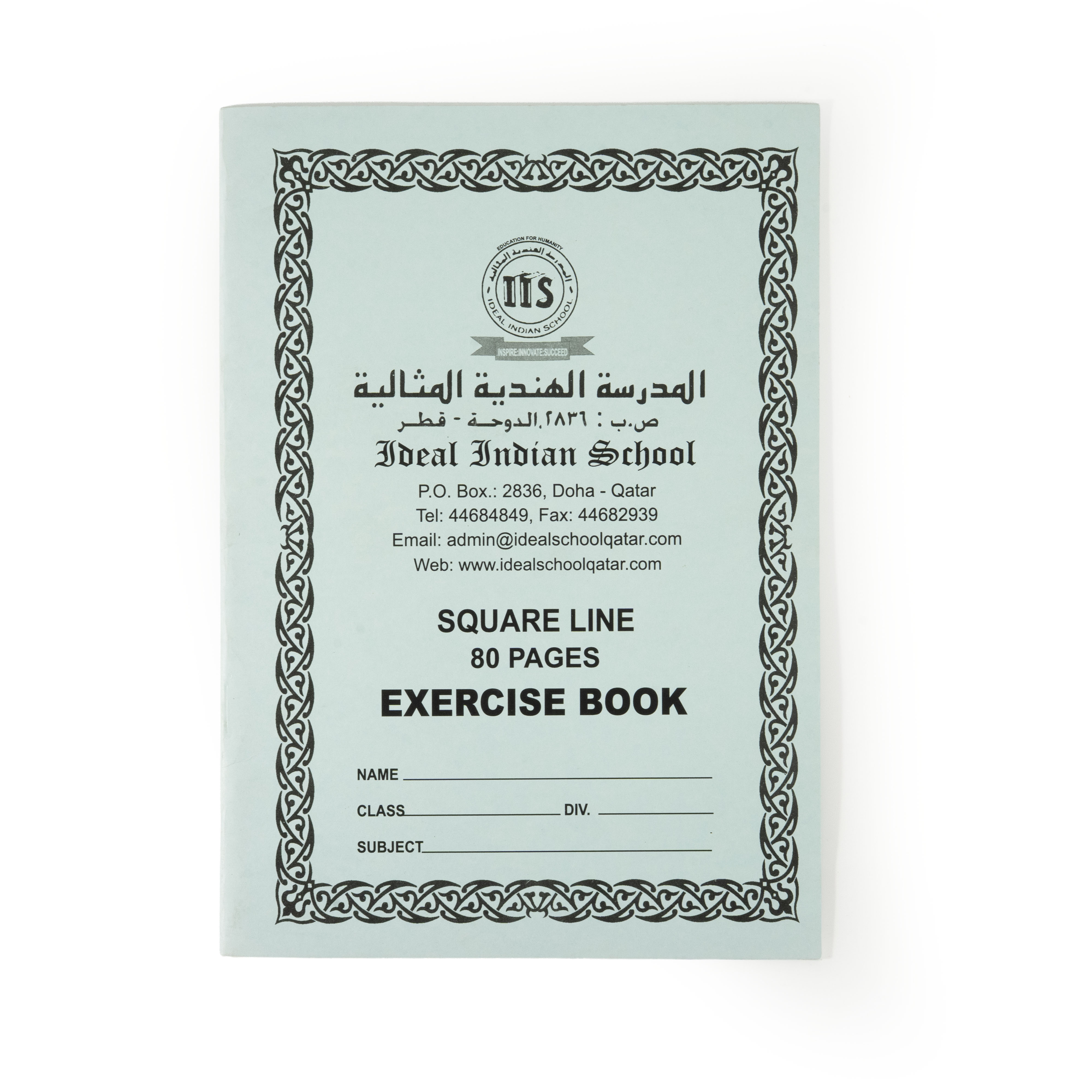 Square Line Exercise Book for Ideal Indian School Doha